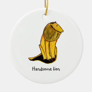Schöner Löwe Keramik Ornament