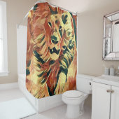 Schöner Löwe-Kunst-Duschvorhang Duschvorhang (Beispiel)