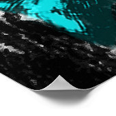 Schöner Löwe mit Blue Bow Krawatte und Augen Poster (Ecke)