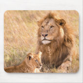 Schöner Löwe und Cube Mousepad (Vorne)