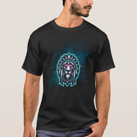 Schöner Löwekönig mit roten Augen T-Shirt (Vorderseite)