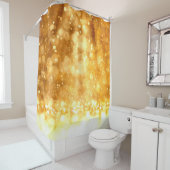 Schöner luxuriöser goldgelber Glitzer Hintergrund. Duschvorhang (Beispiel)