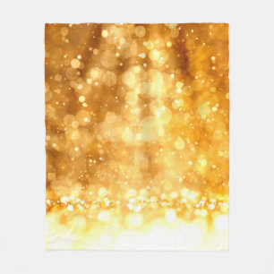 Schöner luxuriöser goldgelber Glitzer Hintergrund. Fleecedecke