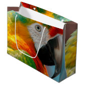 Schöner Macaw Große Geschenktüte (Vorderseite Schrägansicht)