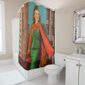 schöner Mädchendruck in den 40er Jahren Duschvorhang (Beispiel)