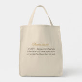 Schöner Made Tote Bag Psalm 139:14 Tragetasche (Rückseite)