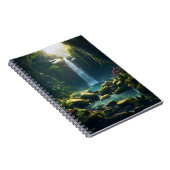 Schöner magischer bezaubernder Waldfall Notizblock (Rechte Seite)