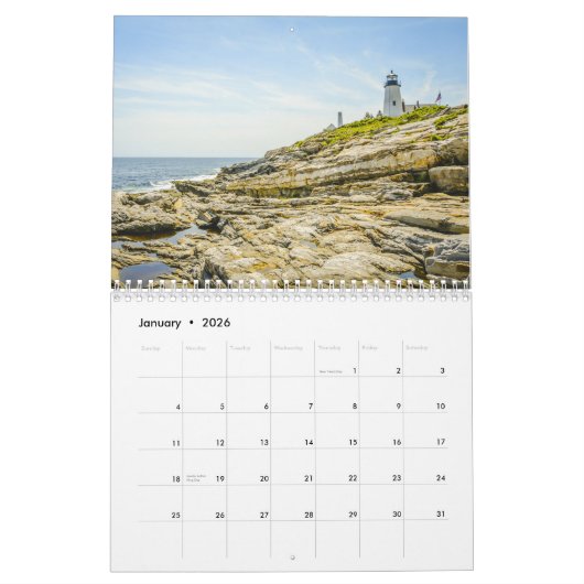 Schöner Maine 12-monatiger Kalender (Jan 2026)