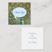 Schöner majestätischer Pfau Vielen Dank Mitteilungskarte (Vorne/Hinten)