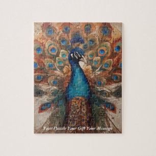 Schöner majestätischer Splendor: Der Boho Peacock Puzzle