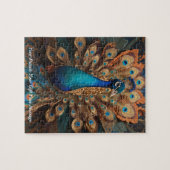 Schöner majestätischer Splendor: Der Boho Peacock Puzzle (Horizontal)