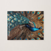 Schöner majestätischer Splendor: Der Boho Peacock Puzzle (Horizontal)