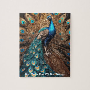 Schöner majestätischer Splendor: Der Boho Peacock Puzzle