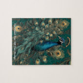 Schöner majestätischer Splendor: Der Boho Peacock Puzzle (Horizontal)