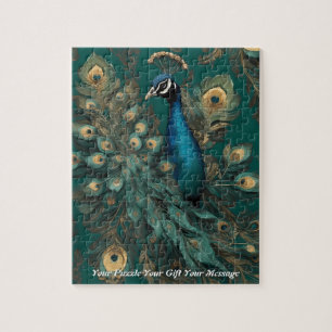 Schöner majestätischer Splendor: Der Boho Peacock Puzzle