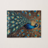 Schöner majestätischer Splendor: Der Boho Peacock Puzzle (Horizontal)