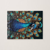 Schöner majestätischer Splendor: Der Boho Peacock Puzzle (Horizontal)