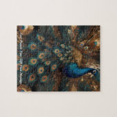 Schöner majestätischer Splendor: Der Boho Peacock Puzzle (Horizontal)