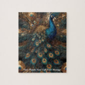 Schöner majestätischer Splendor: Der Boho Peacock Puzzle (Vertikal)
