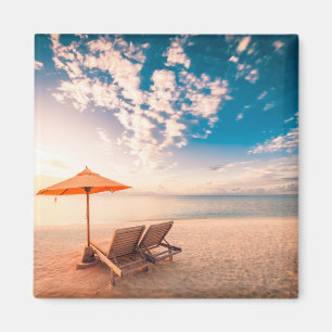 Schöner Malediven-Strand-Sonnenuntergang Magnet