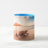 Schöner Malediven-Strand-Sonnenuntergang Tasse (Zentrum)