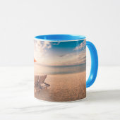 Schöner Malediven-Strand-Sonnenuntergang Tasse (VorderseiteRechts)