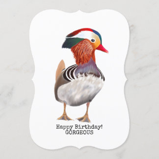 Schöner Mandarin-Ente zum Geburtstag glücklich Einladung