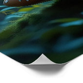 Schöner, märchenhafter Kaffee verzauberter Wald Poster (Ecke)