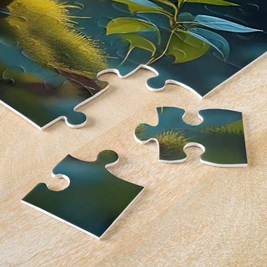 Schöner, märchenhafter Kaffee verzauberter Wald Puzzle (Seite)