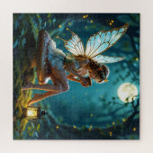 Schöner, märchenhafter Kaffee verzauberter Wald Puzzle (Horizontal)