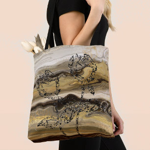 Schöner Marmor mit Rose Tasche