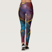 Schöner Marmor und Gold Leggings (Rückseite)