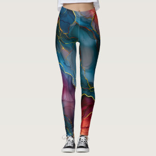 Schöner Marmor und Gold Leggings