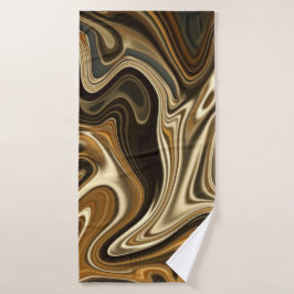 Schöner Marmorstil - warmes Braun Badehandtuch