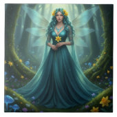 Schöner März Aquamarine Fairy Fliese (Vorderseite)