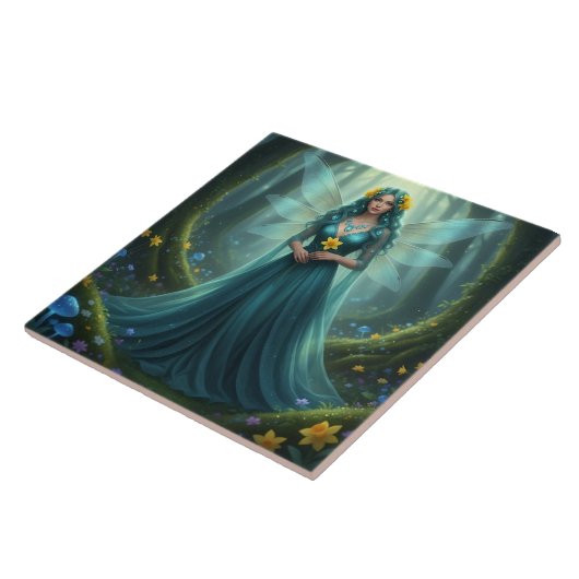 Schöner März Aquamarine Fairy Fliese (Seite)