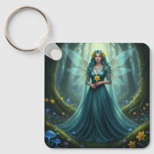 Schöner März Aquamarine Fairy Schlüsselanhänger