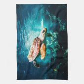 Schöner Meeresschildkröte-Ozean-Unterwasserbild Handtuch (Vertikal)