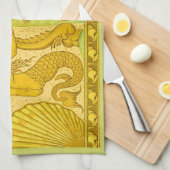 schöner Meerjungausdruck Geschirrtuch (Viertel Falte)