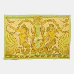 schöner Meerjungausdruck Geschirrtuch