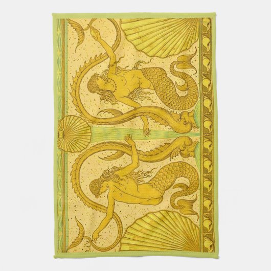 schöner Meerjungausdruck Geschirrtuch (Vertikal)