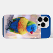 Schöner mehrfarbiger Parrot iPhone Hülle (Rückseite (Horizontal))