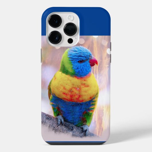 Schöner mehrfarbiger Parrot iPhone Hülle (Rückseite)