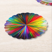 Schöner mehrfarbiger Sternexplosion Paper Unterset Untersetzer (angewinkelt)