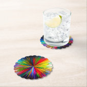 Schöner mehrfarbiger Sternexplosion Paper Unterset Untersetzer (Vor Ort)