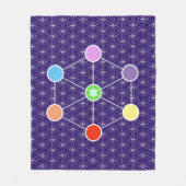 Schöner Metatron-Kubus Fleecedecke (Vorderseite)