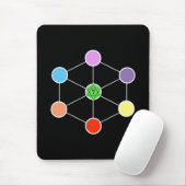 Schöner Metatrons Würfel Mousepad (Mit Mouse)