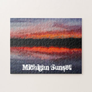 Schöner Michigan-Sonnenuntergang Puzzle