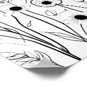 Schöner, minimalistischer Garten mit schwarzen Tin Poster (Ecke)