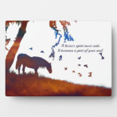 Schöner Minimalistischer Geist der PferdeMemorial Fotoplatte (Vorderseite)